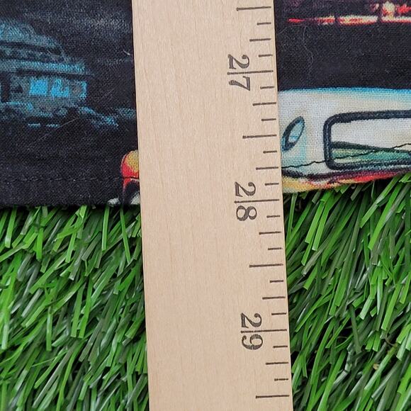 Vintage Joe-Marlin AOP Car Button Shirt Medium 19x28 Black - Picture 6 of 11